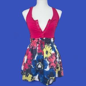Y2K vintage Hollister Pink floral mini dress